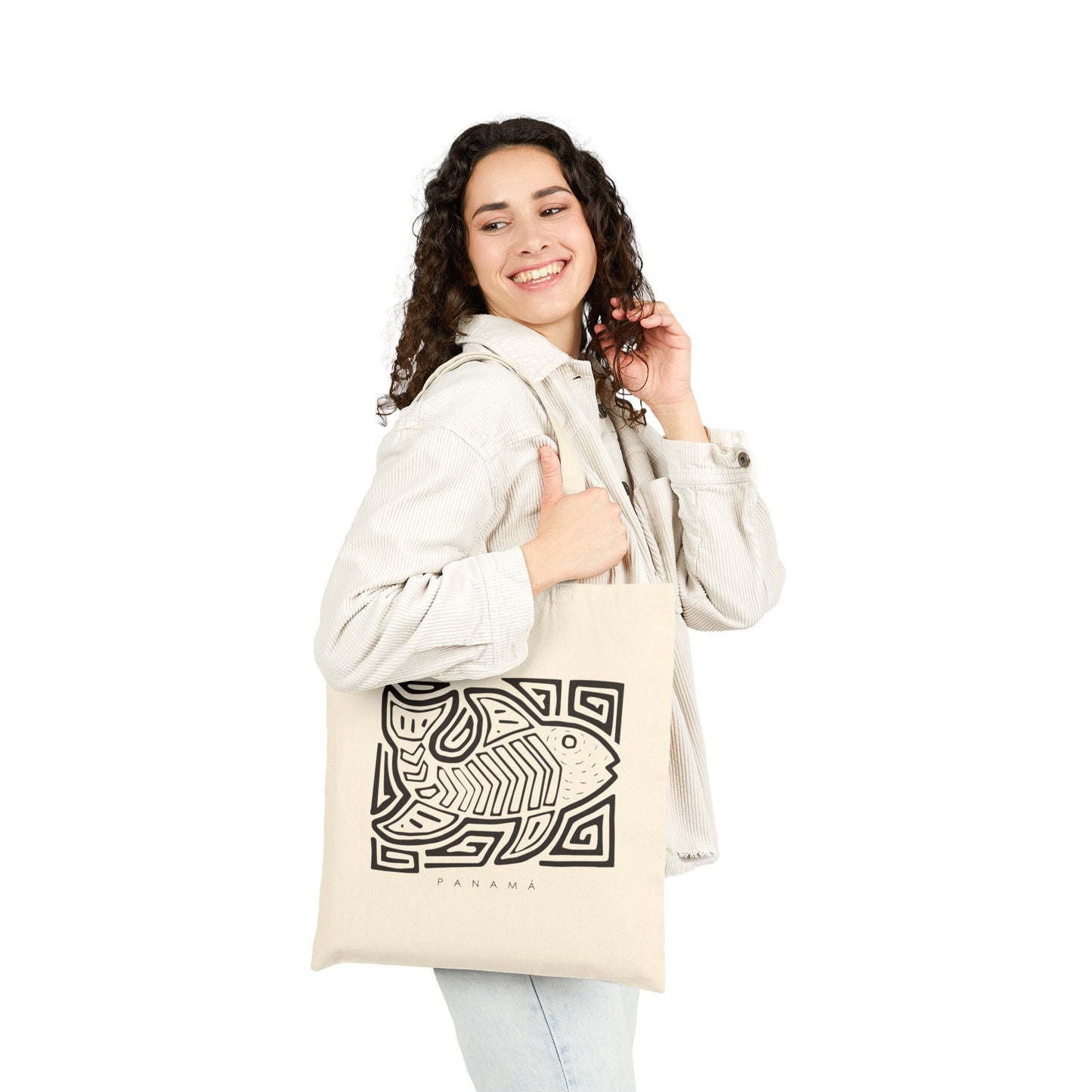 Panama Fish Design Tote Bag