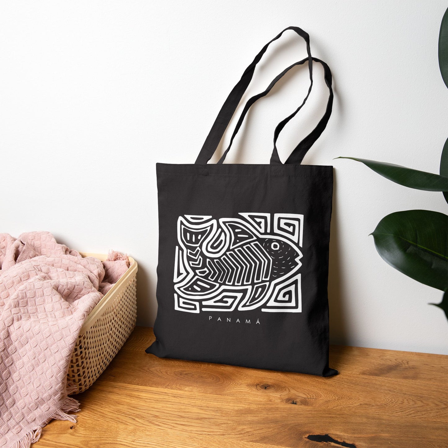 Panama Fish Design Tote Bag