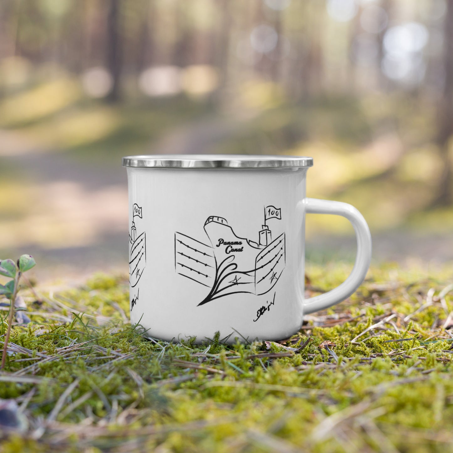 Panama Canal 100 Years Anniversary Enamel Mug