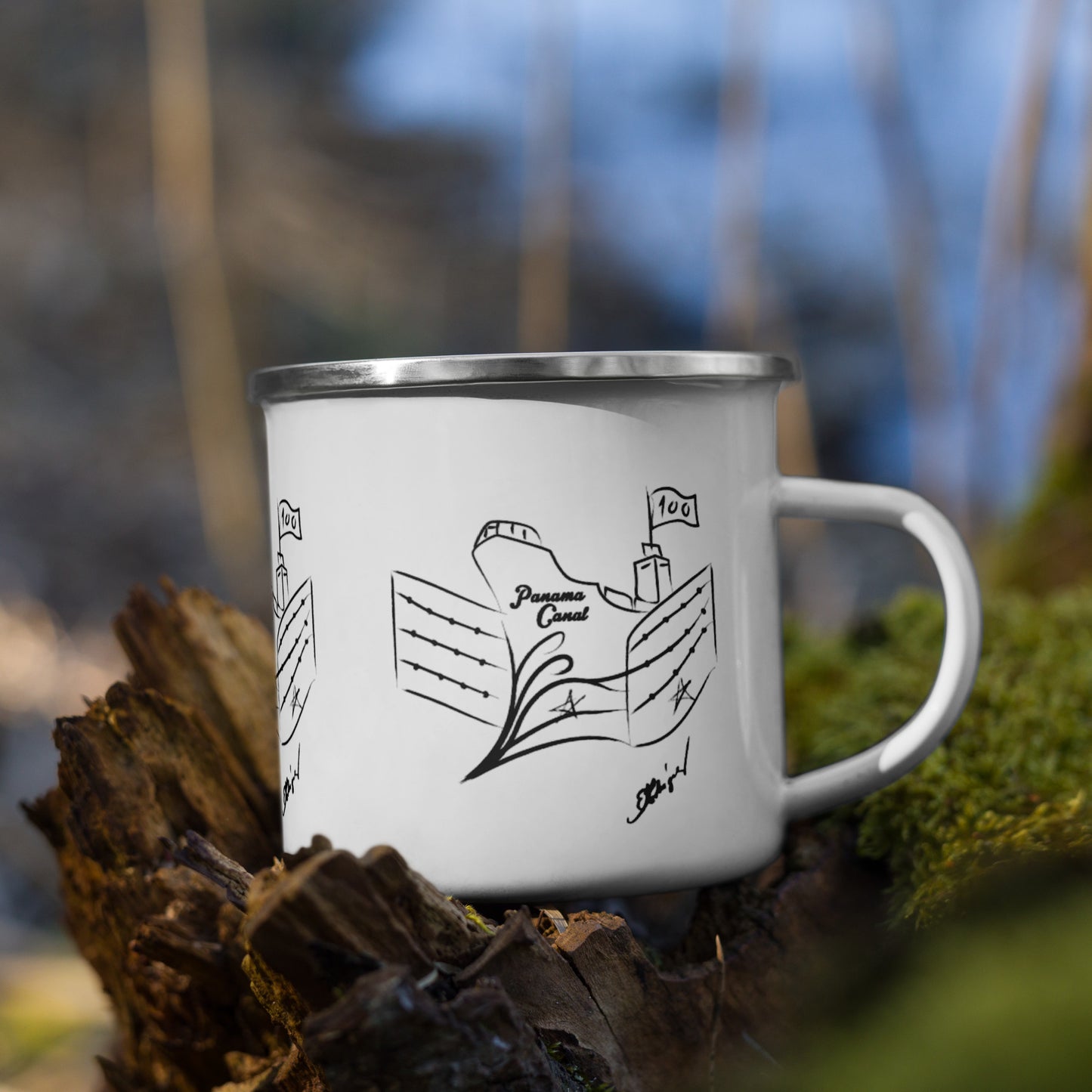 Panama Canal 100 Years Anniversary Enamel Mug