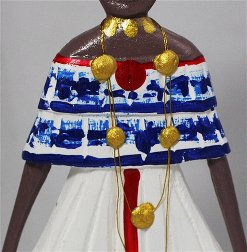 HAND-PAINTED CARVED WOOD PANAMANIAN EMPOLLERADAS