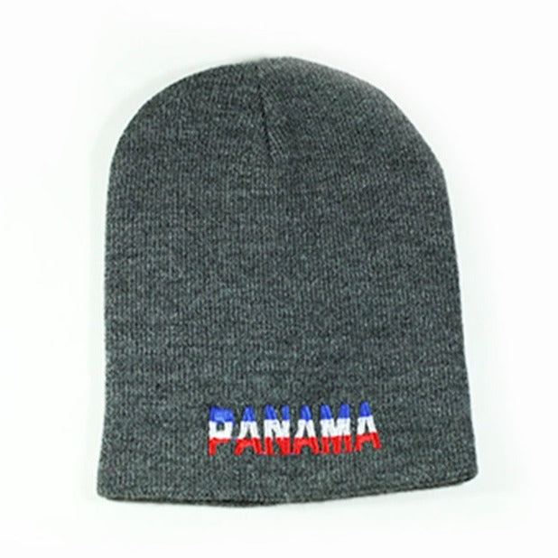 Grey Panama Beanie Knit Cap