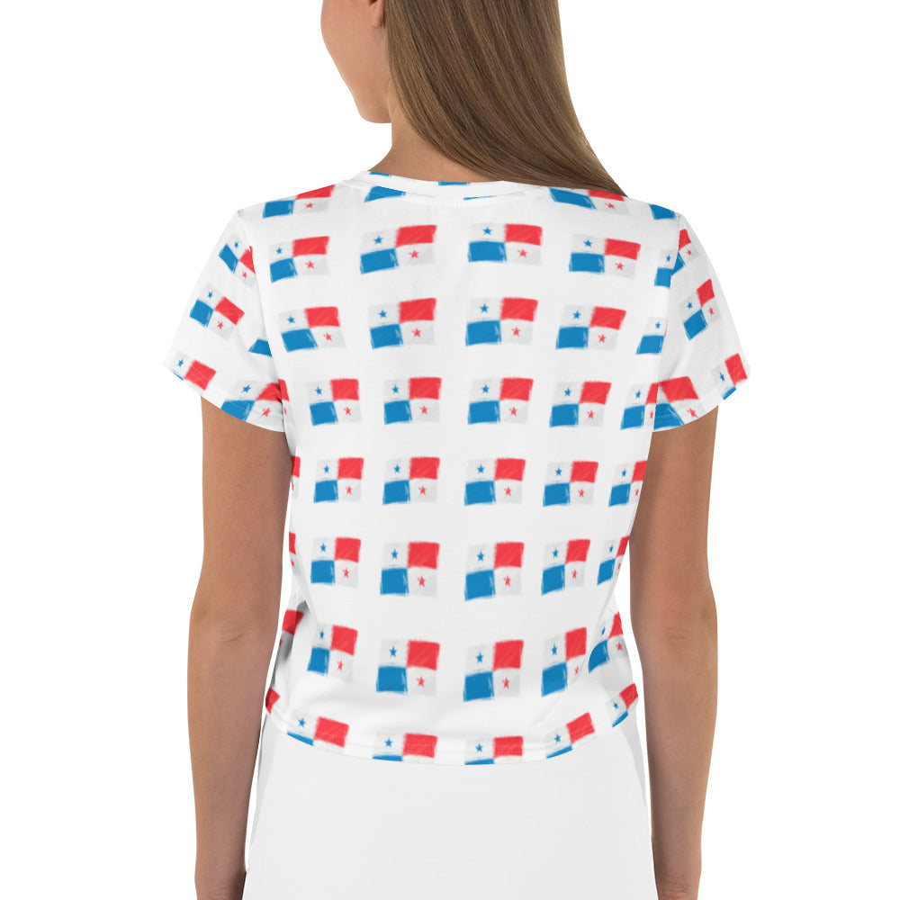 Panama Flag All-Over Print Crop Tee