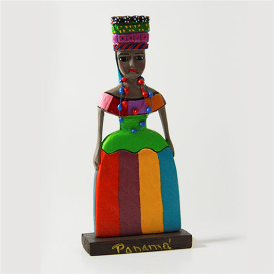 Congo Pollera Carved Doll