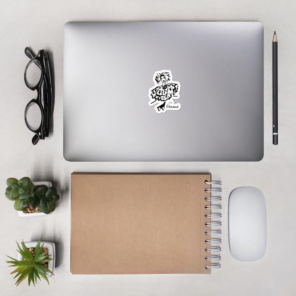 Sticker Pollera Laptop Small