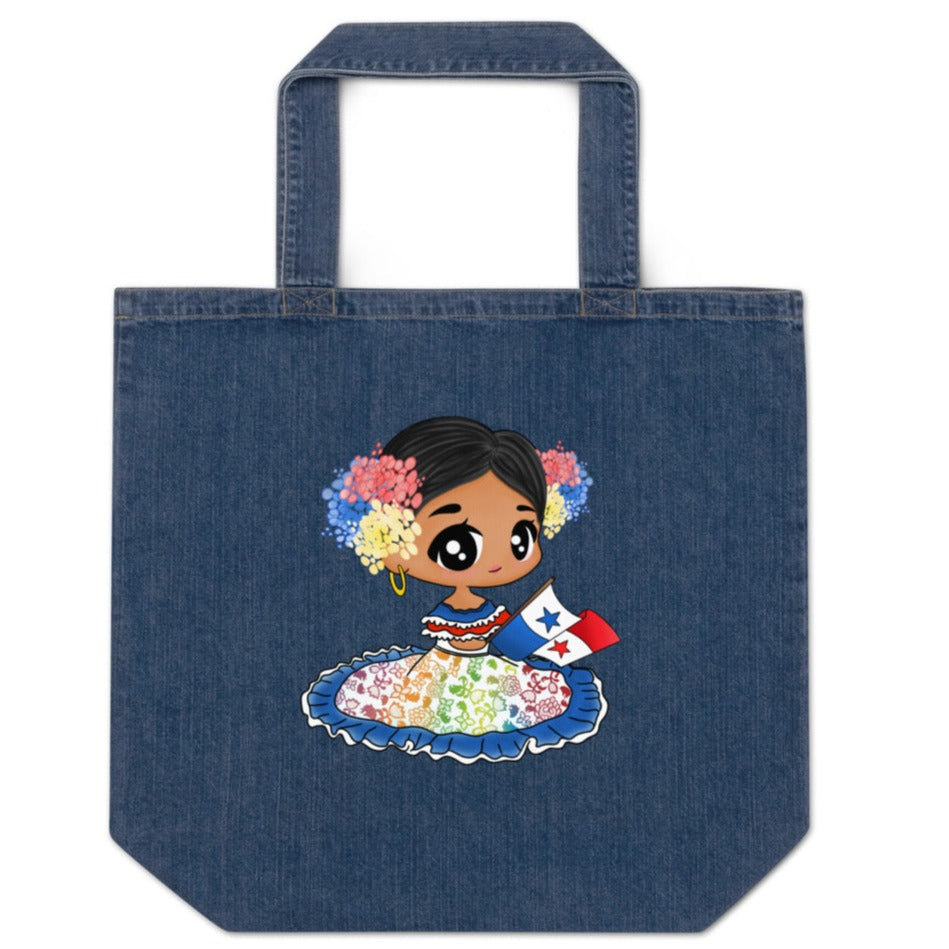 Panama Pollerita Organic Denim Tote Bag