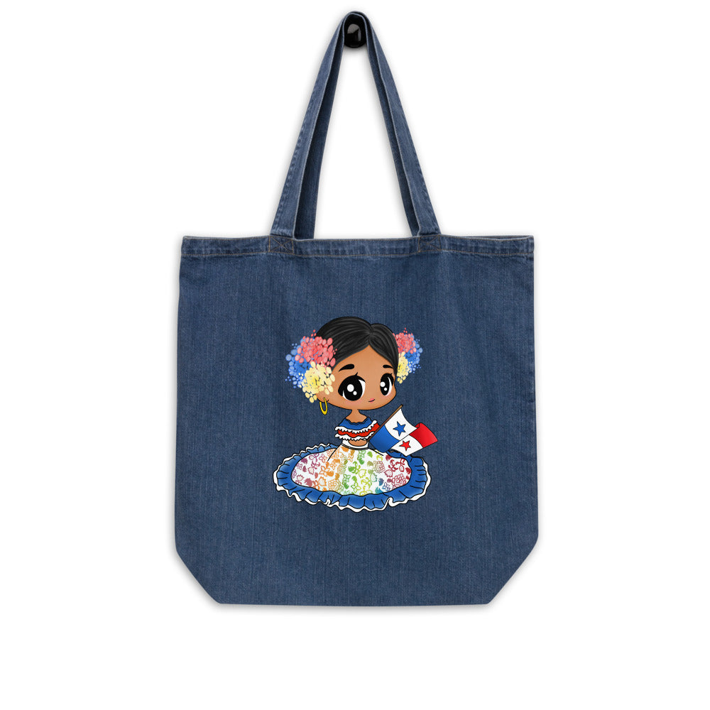 Panama Pollerita Organic Denim Tote Bag