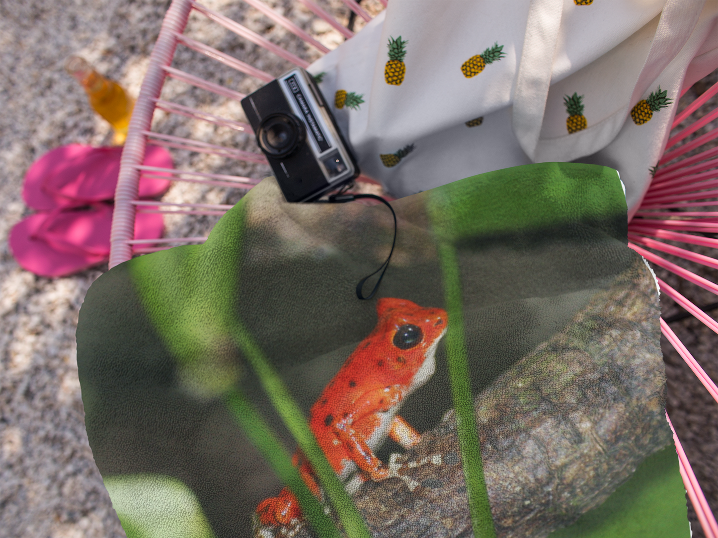 Panama Red Frog Beach Towel