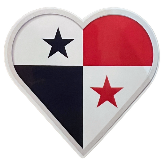 Panama Flag Heart Sticker
