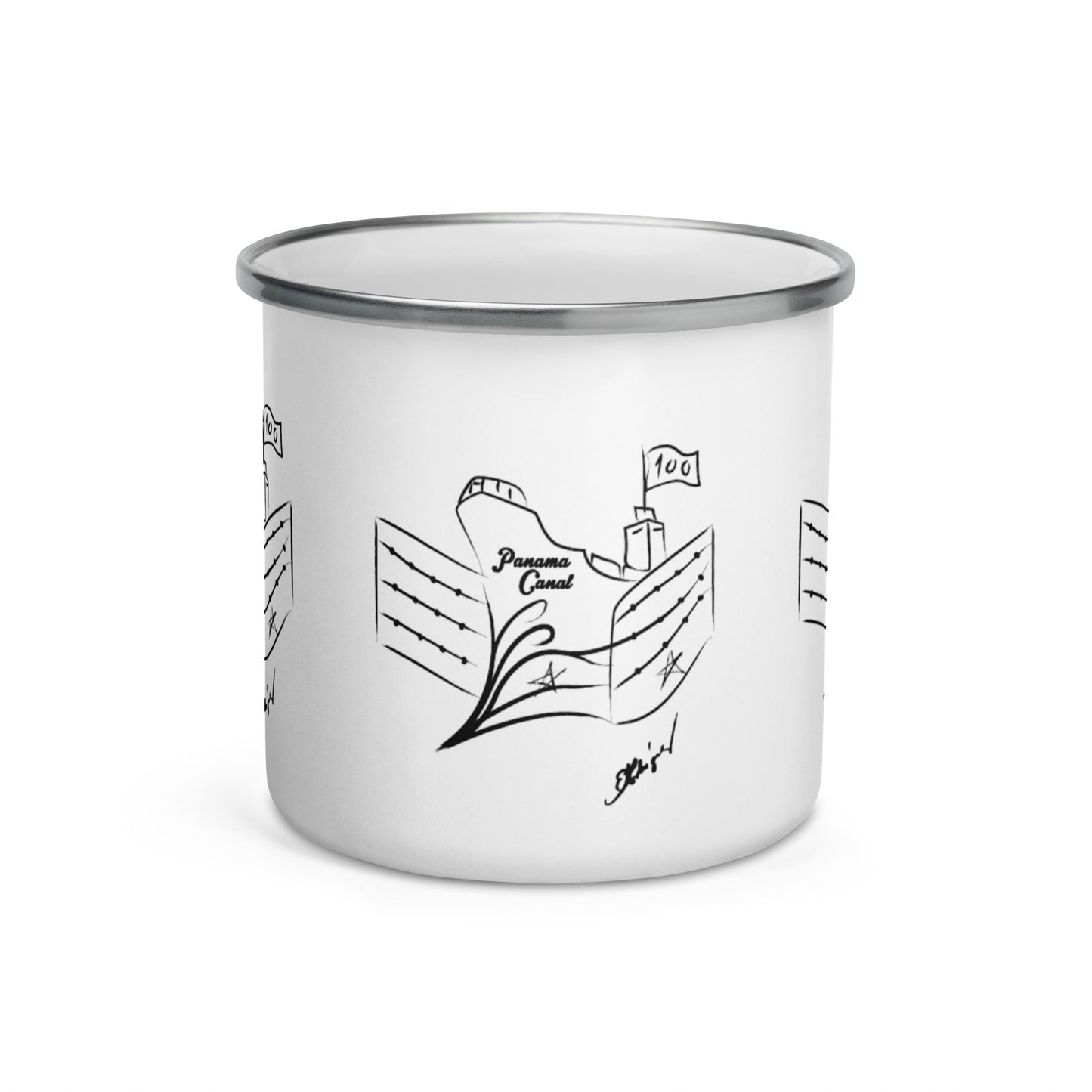 Panama Canal 100 Years Anniversary Enamel Mug