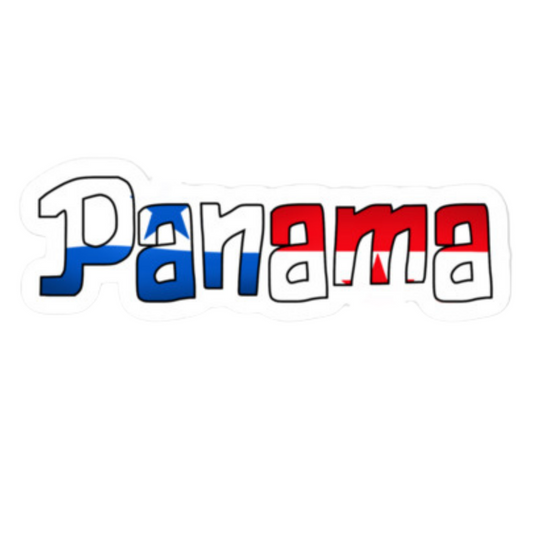 Panama Flag Word Sticker