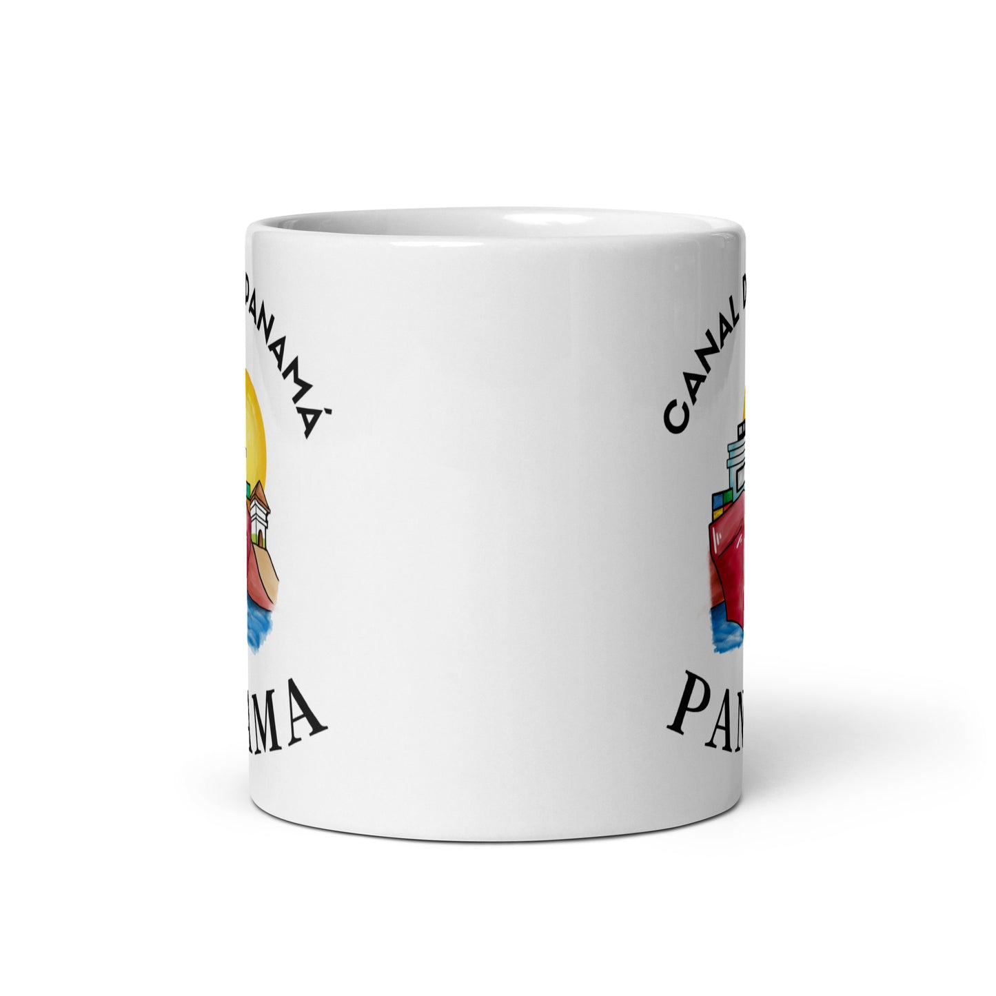 Panama Canal Illustration Coffee Mug
