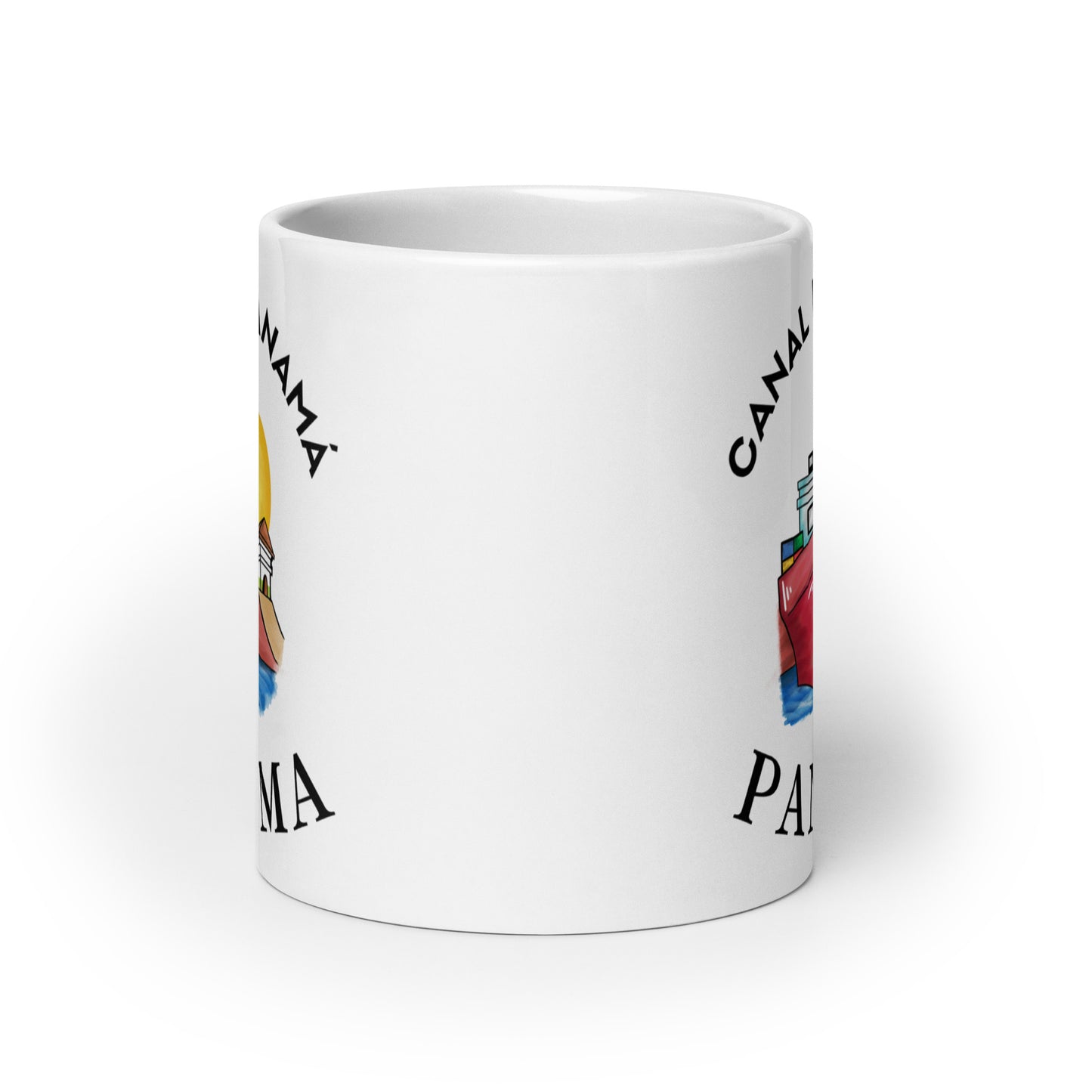 Panama Canal Illustration Coffee Mug