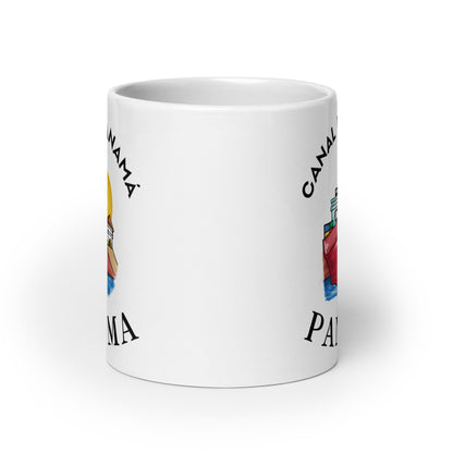 Panama Canal Illustration Coffee Mug