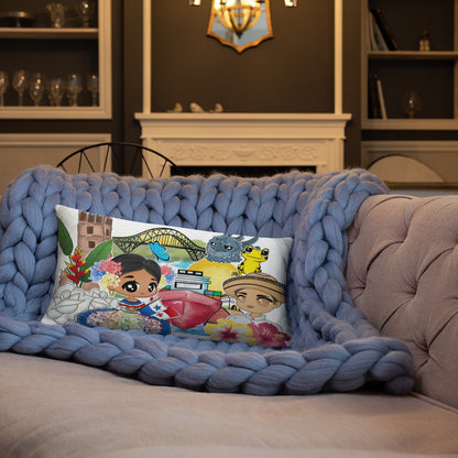 Panama y Amigos Lumbar Pillow