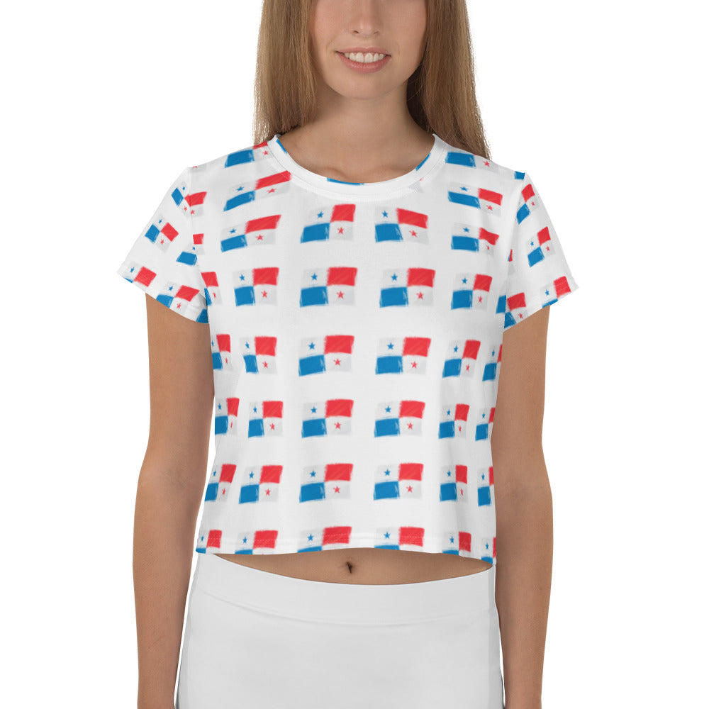 Panama Flag All-Over Print Crop Tee