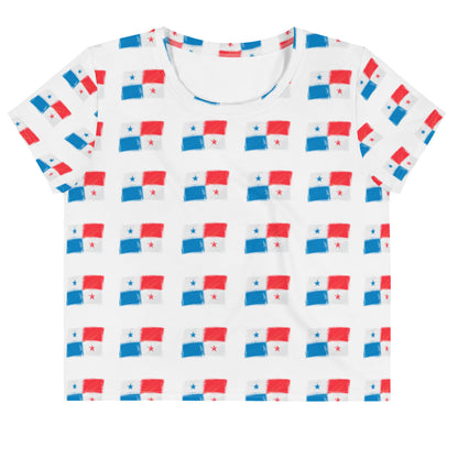 Panama Flag All-Over Print Crop Tee