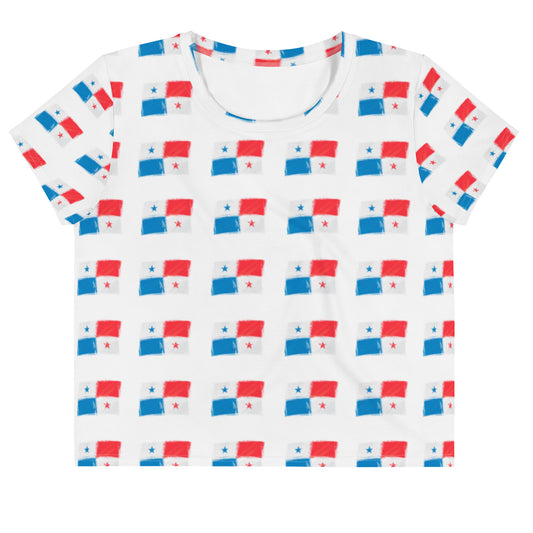 Panama Flag All-Over Print Crop Tee