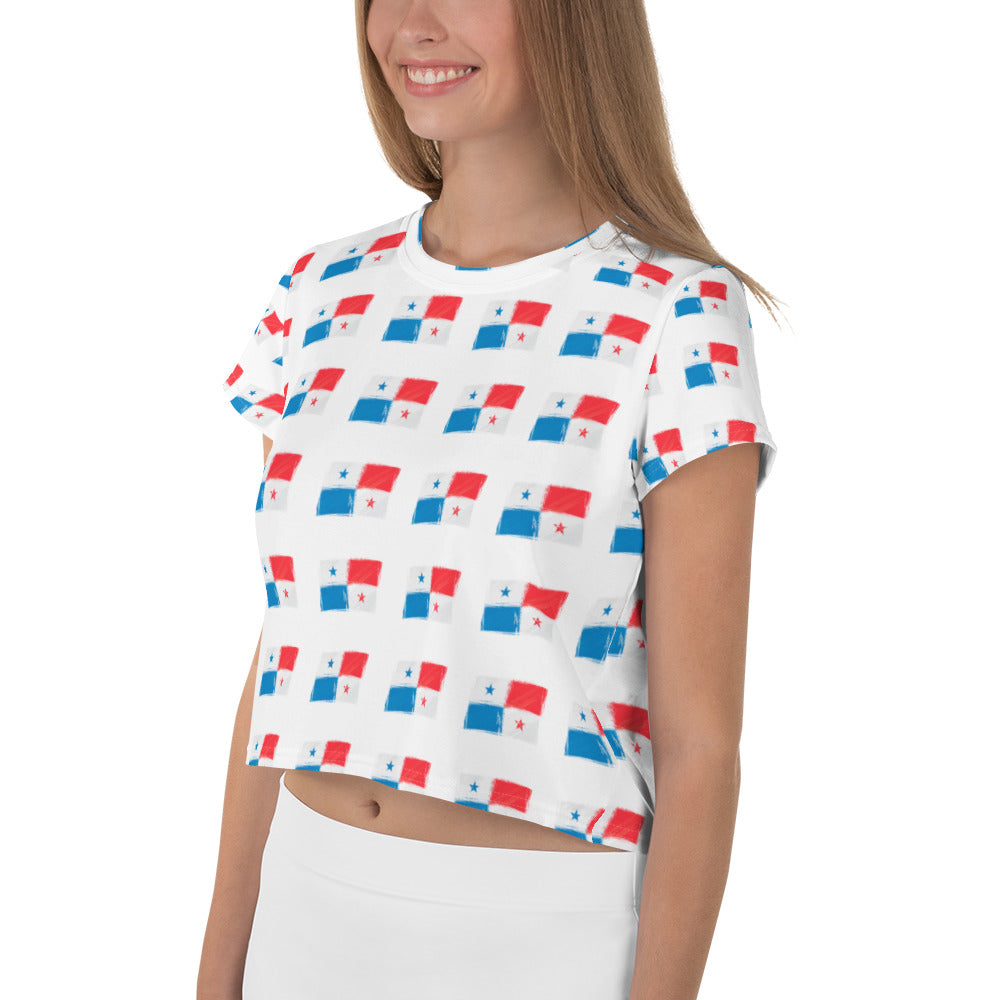 Panama Flag All-Over Print Crop Tee