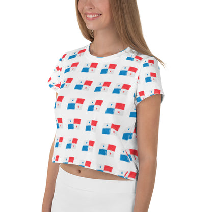 Panama Flag All-Over Print Crop Tee