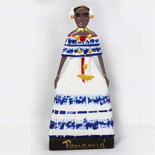 HAND-PAINTED CARVED WOOD PANAMANIAN EMPOLLERADAS