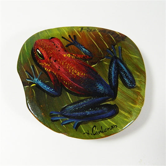 PANAMANIAN FROG MULTI FUNCTION HAND-PAINTED WOOD DISH