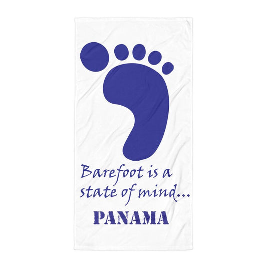 Panama Barefoot is a State of Mind Beach Towel