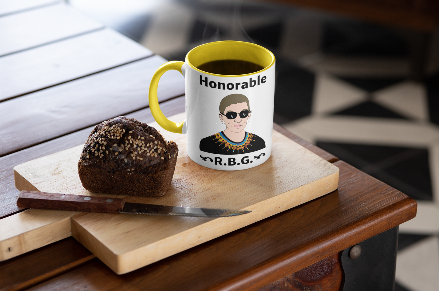 Honorable Notorious R.B.G. Coffee Tea Mug with Color Inside