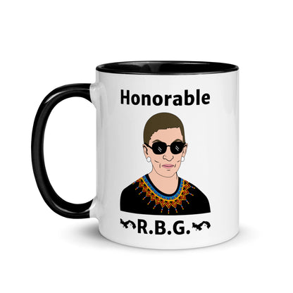 Honorable Notorious R.B.G. Coffee Tea Mug with Color Inside