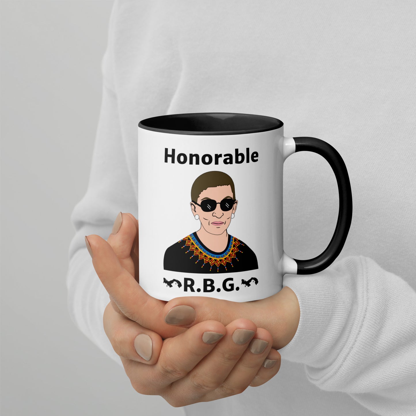 Honorable Notorious R.B.G. Coffee Tea Mug with Color Inside