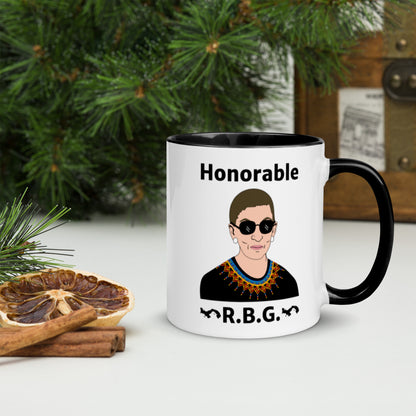 Honorable Notorious R.B.G. Coffee Tea Mug with Color Inside