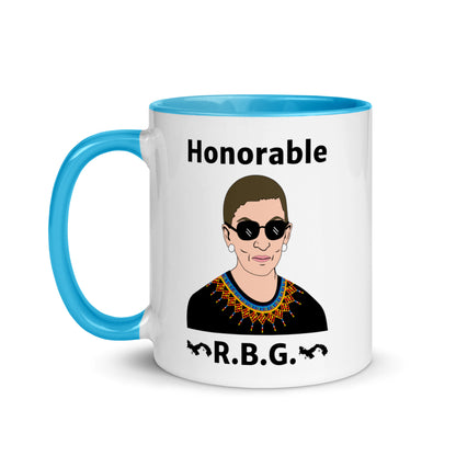 Honorable Notorious R.B.G. Coffee Tea Mug with Color Inside