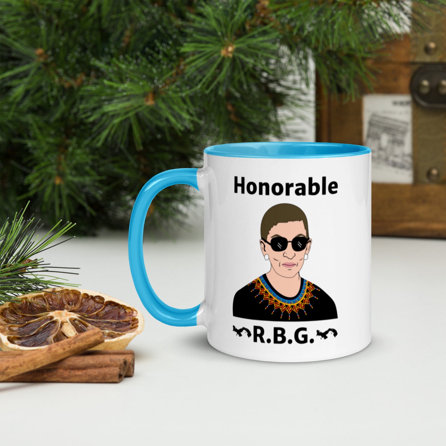 Honorable Notorious R.B.G. Coffee Tea Mug with Color Inside