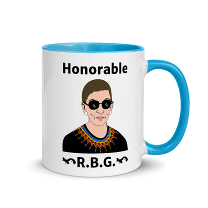 Honorable Notorious R.B.G. Coffee Tea Mug with Color Inside