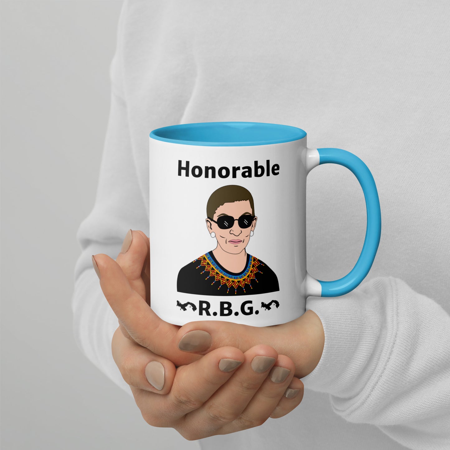 Honorable Notorious R.B.G. Coffee Tea Mug with Color Inside
