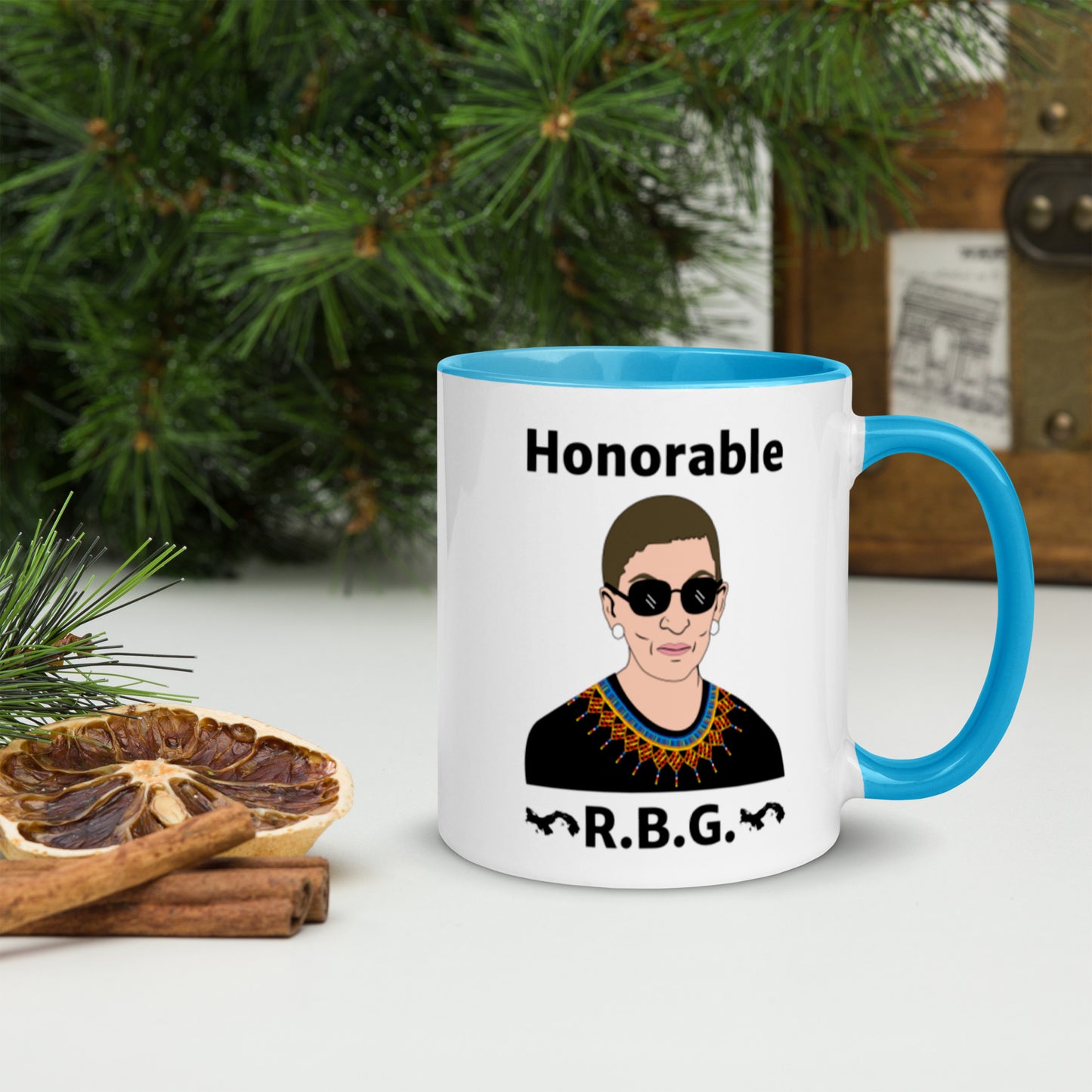 Honorable Notorious R.B.G. Coffee Tea Mug with Color Inside
