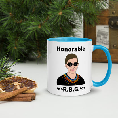 Honorable Notorious R.B.G. Coffee Tea Mug with Color Inside