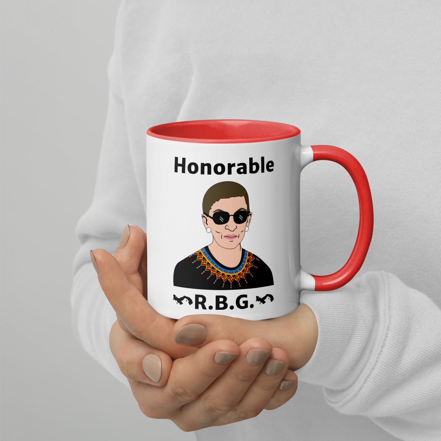 Honorable Notorious R.B.G. Coffee Tea Mug with Color Inside
