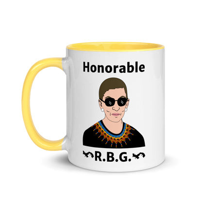 Honorable Notorious R.B.G. Coffee Tea Mug with Color Inside