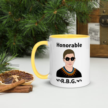 Honorable Notorious R.B.G. Coffee Tea Mug with Color Inside