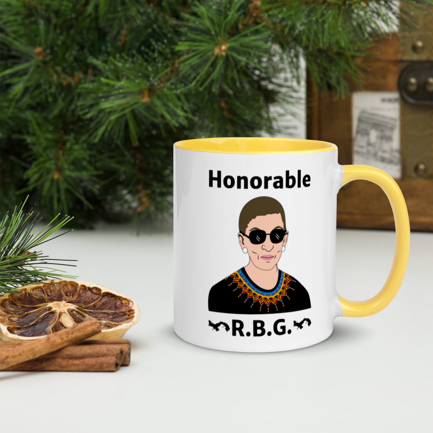Honorable Notorious R.B.G. Coffee Tea Mug with Color Inside