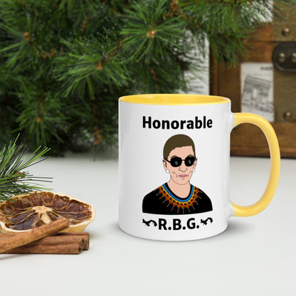 Honorable Notorious R.B.G. Coffee Tea Mug with Color Inside